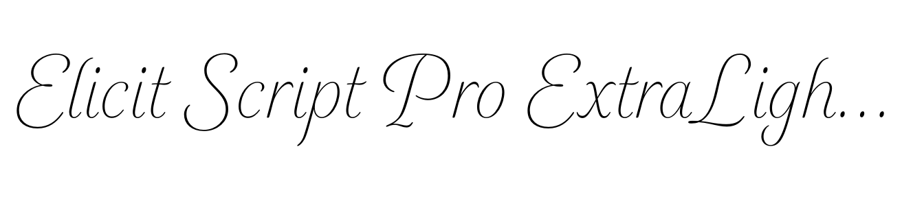 Elicit Script Pro ExtraLight Formal